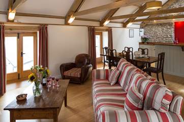 The gorgeous open plan living-room is on the first floor.