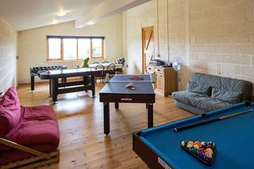 The games-room. Plenty to keep you entertained!