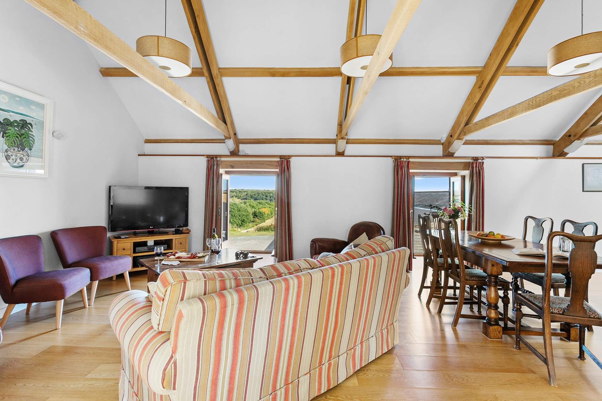 The gorgeous open plan living-room is on the first floor.