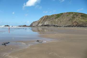 The beach at low tide is spectacular.