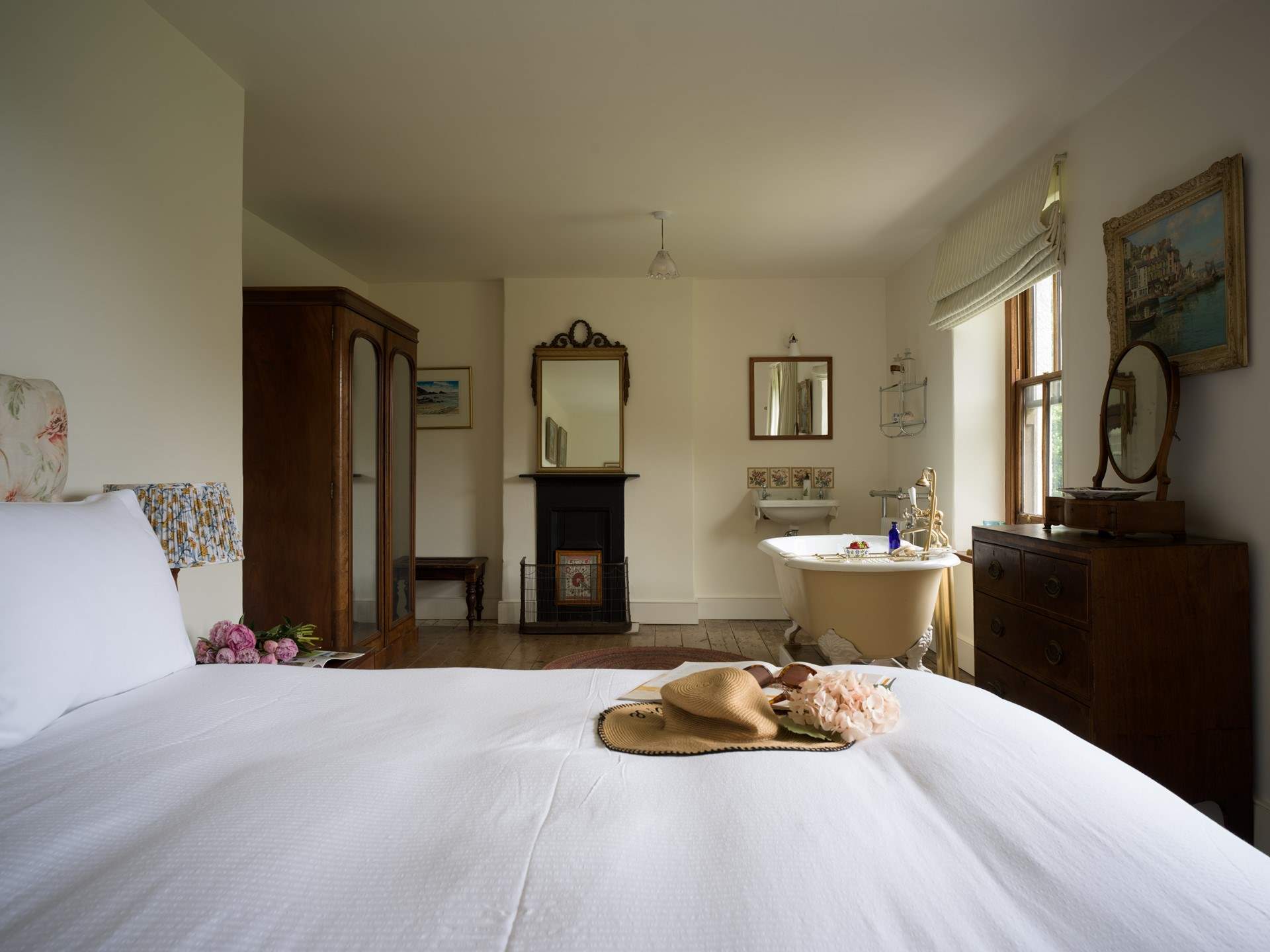 Enjoy a soak in the gorgeous bath.