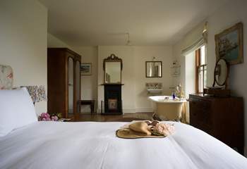 Enjoy a soak in the gorgeous bath.