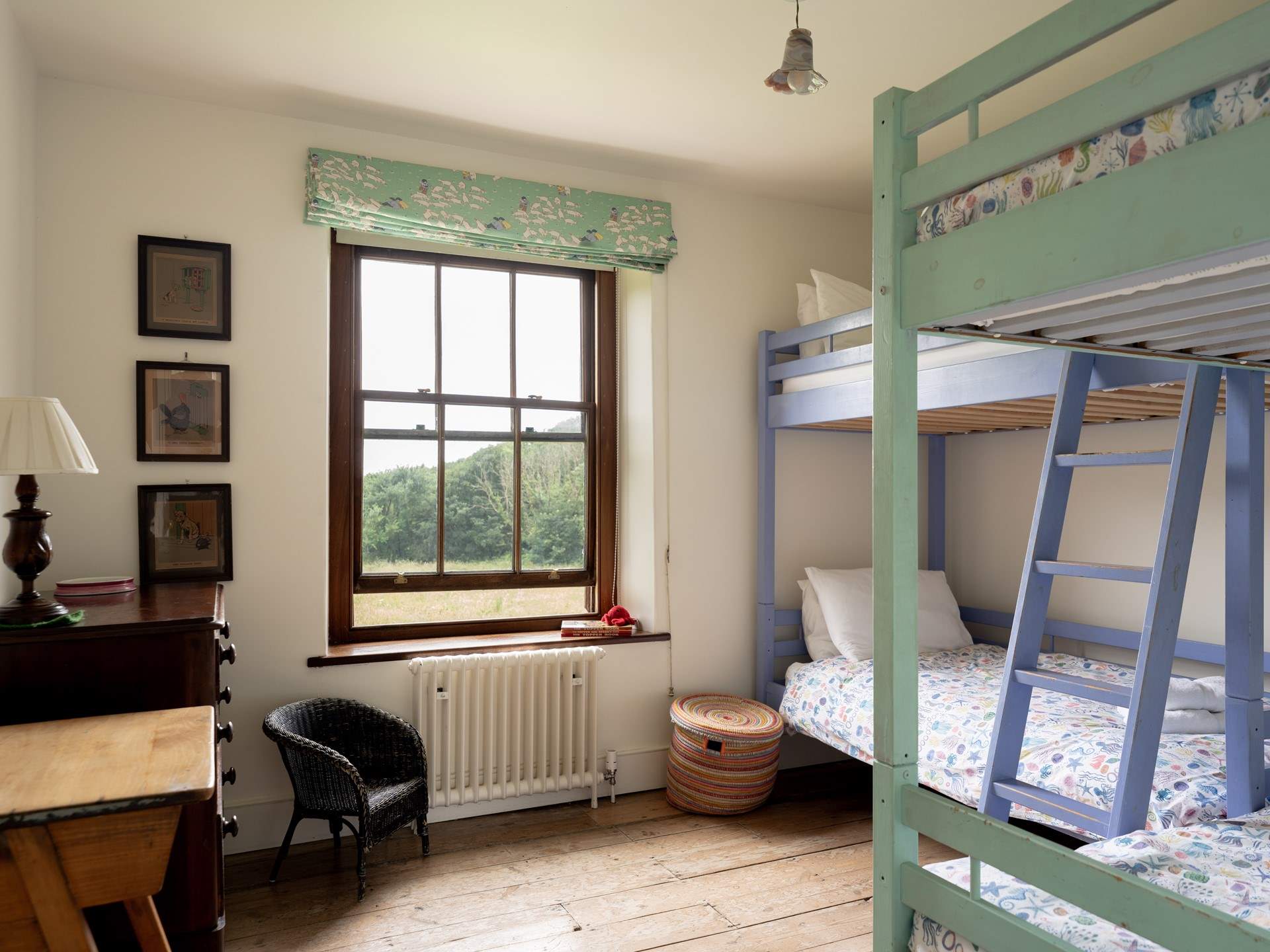 The children will love the bunk beds. 