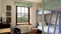 The children will love the bunk-beds. 