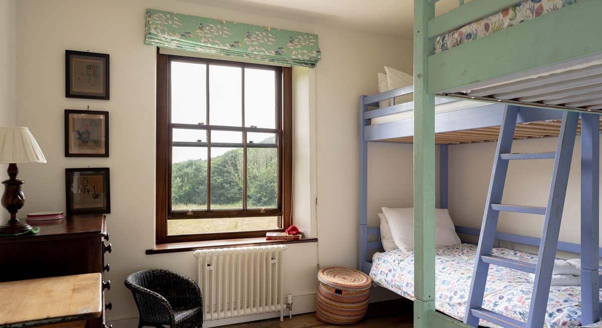 The children will love the bunk beds. 