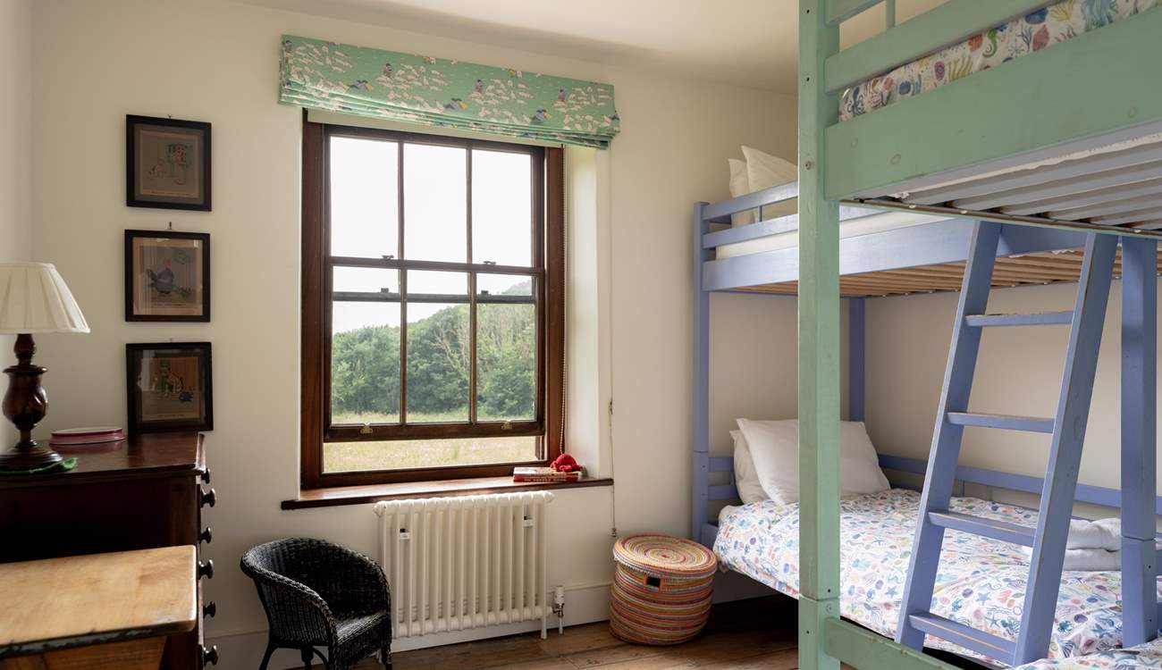 The children will love the bunk-beds. 