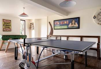 Fun and games around the tennis table. 