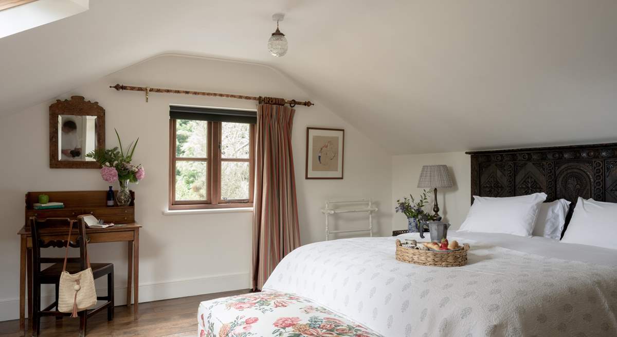 The annexe is home to this beautiful room on the first floor.