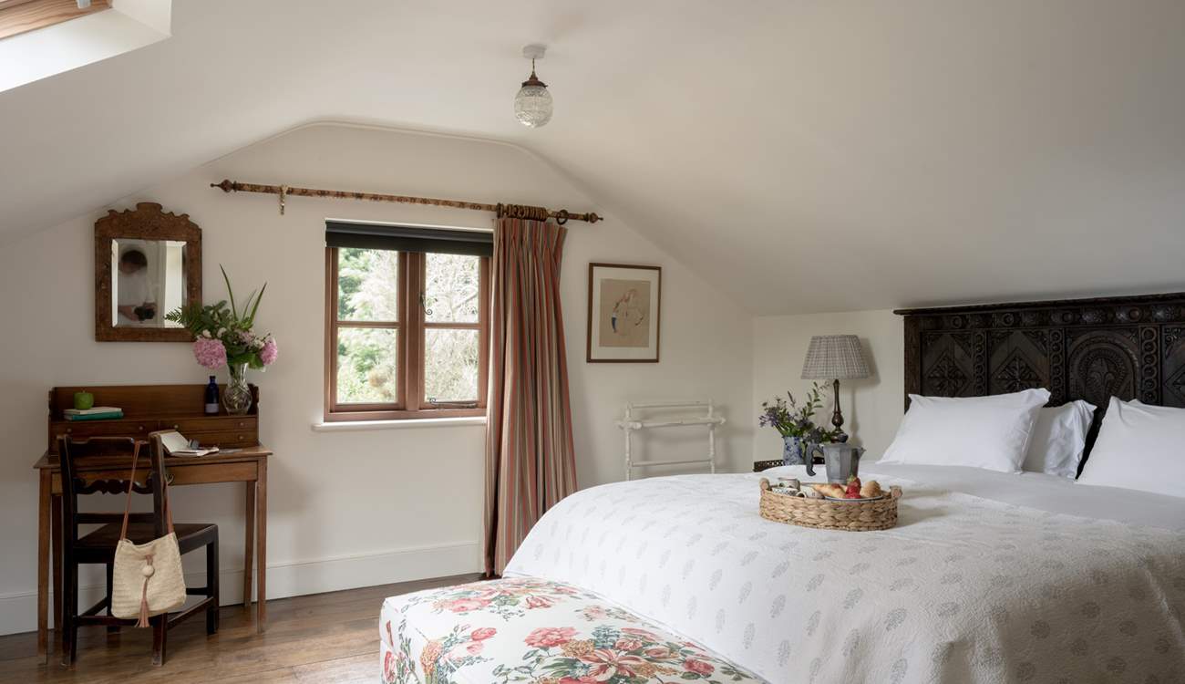 The annexe is home to this beautiful room on the first floor.