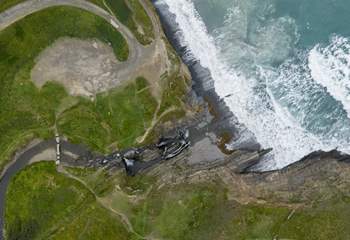 The beach is a short stroll away. 