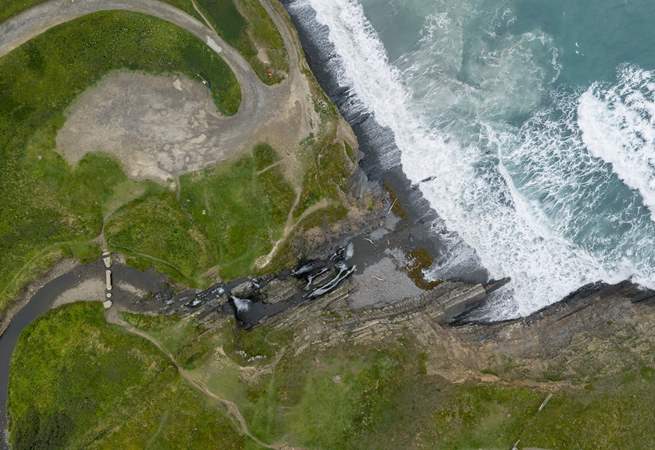 The beach is a short stroll away. 