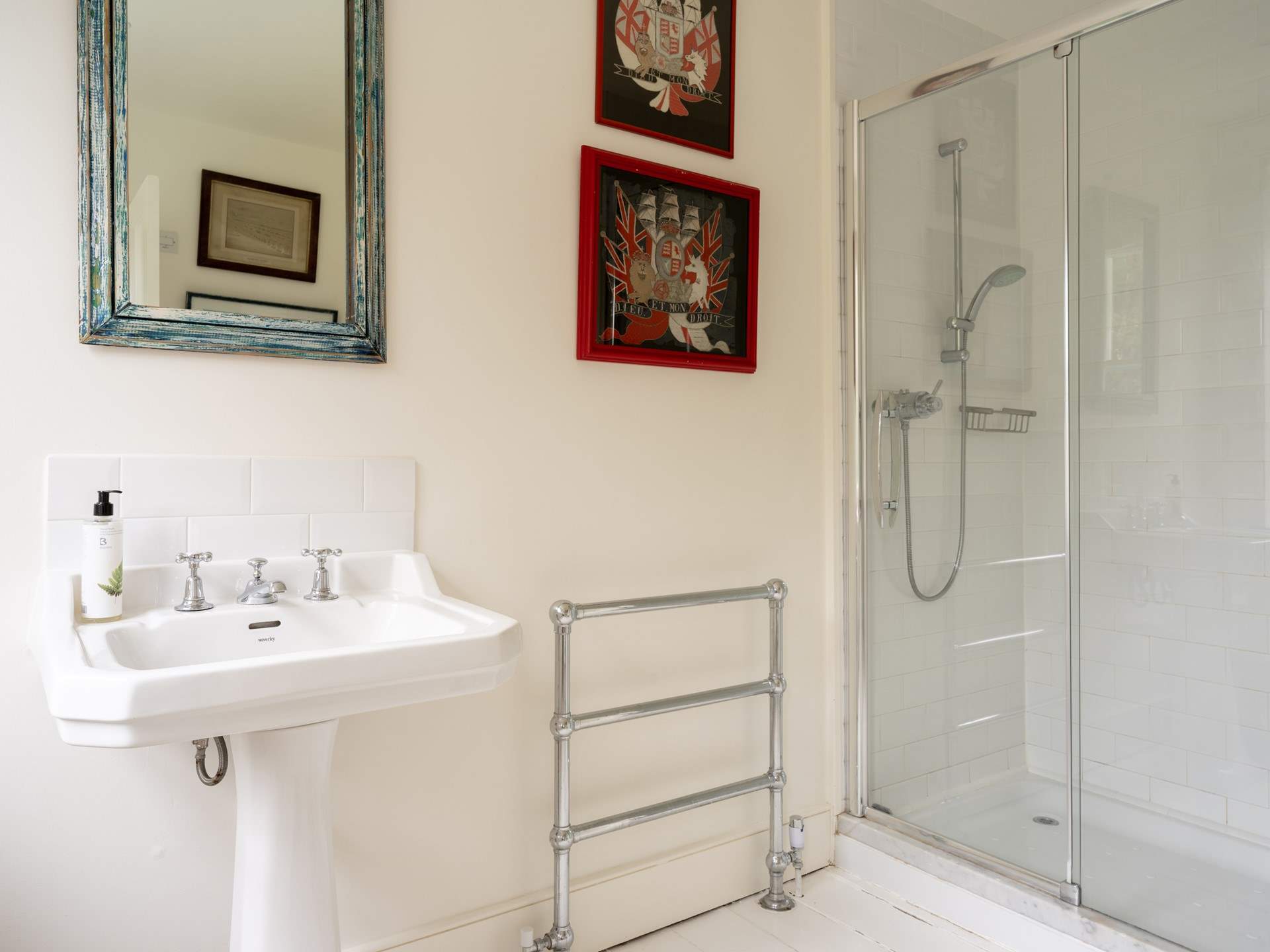 The shower room on the first floor. 