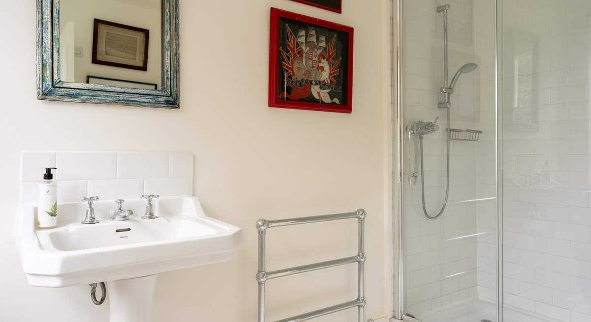 The shower room on the first floor. 