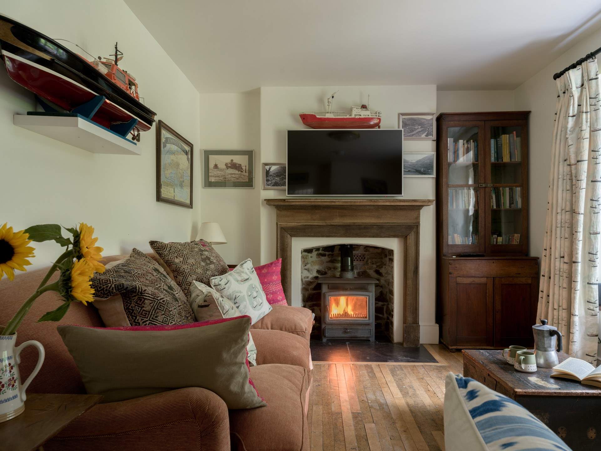 The warming wood-burner.