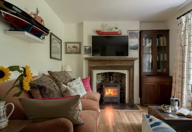 The warming wood-burner.