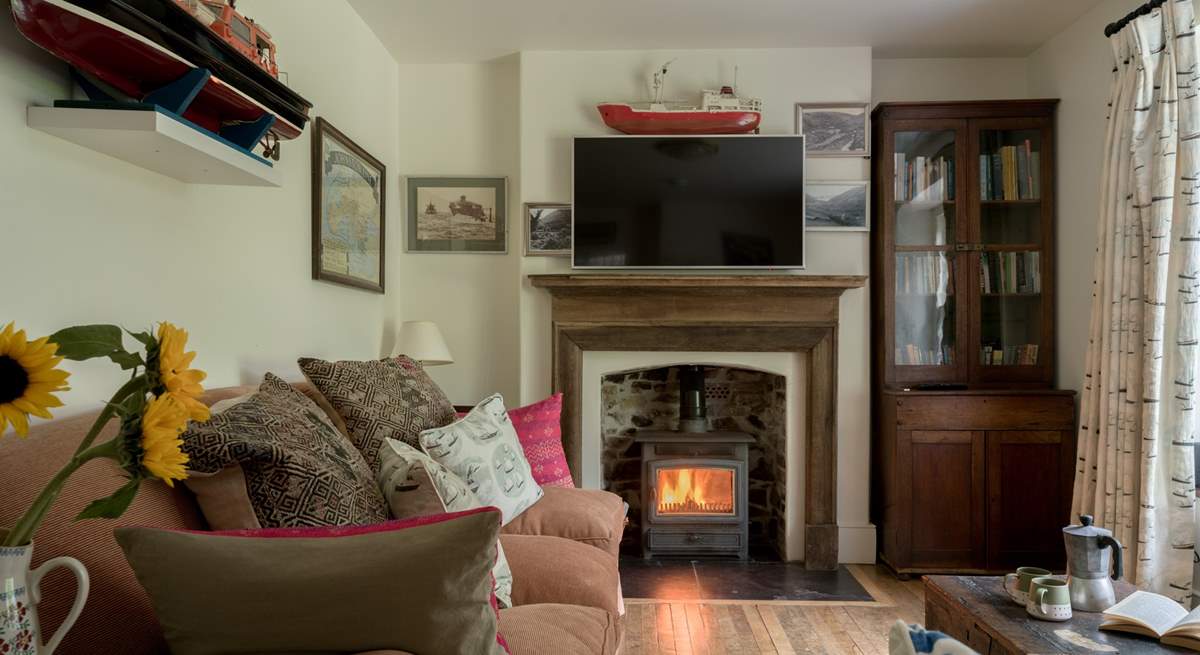 The warming wood-burner.