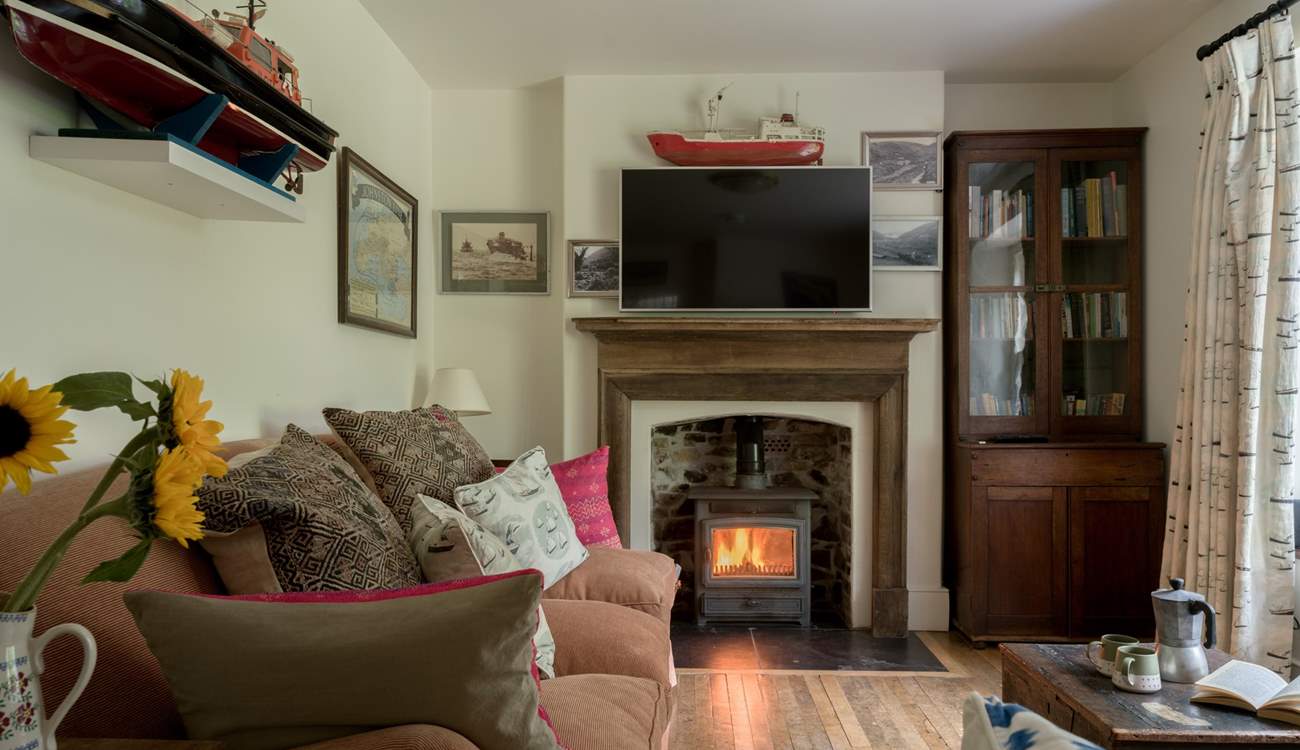 The warming wood-burner.