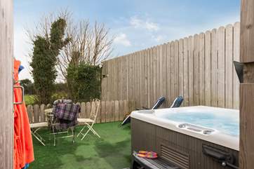 Your private hot tub enclosure. (Please note there is an additional charge for the hot tub).