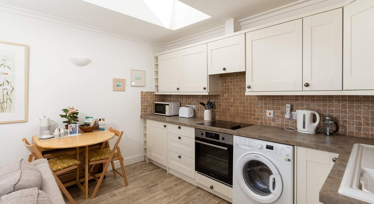 Another view of the well-equipped kitchen.