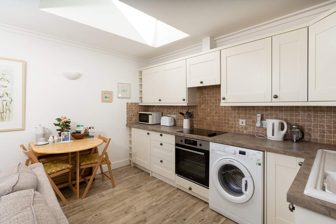 Another view of the well-equipped kitchen.