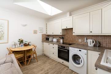 Another view of the well-equipped kitchen.
