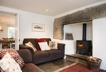 You'll enjoy time curled up in front of the wood-burner.