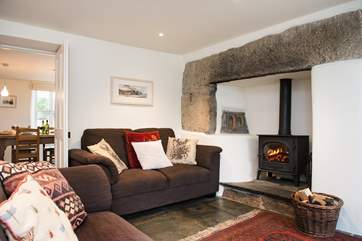 You'll enjoy time curled up in front of the wood-burner.