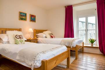 One of the twin bedrooms.