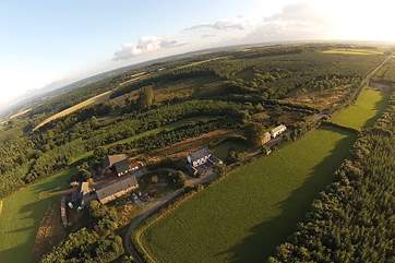 An aerial view of Grascott Forest.