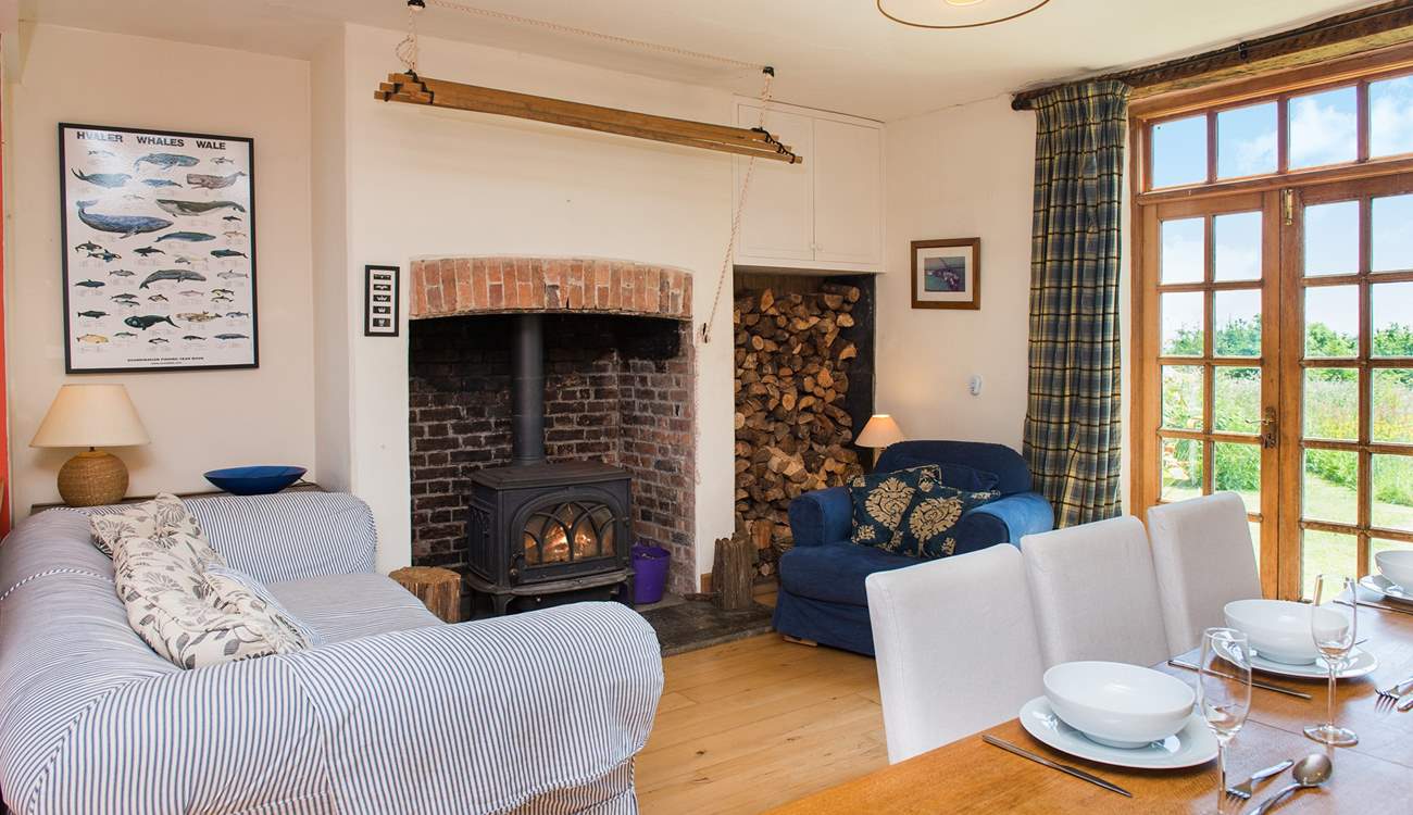 You can enjoy time in front of the wood-burner in the main living-room and watch the cooks at work!