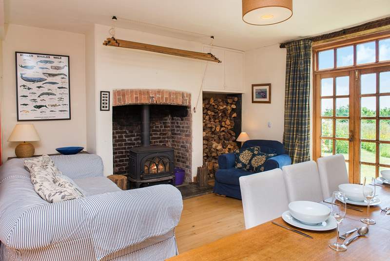 You can enjoy time in front of the wood-burner in the main living-room and watch the cooks at work!