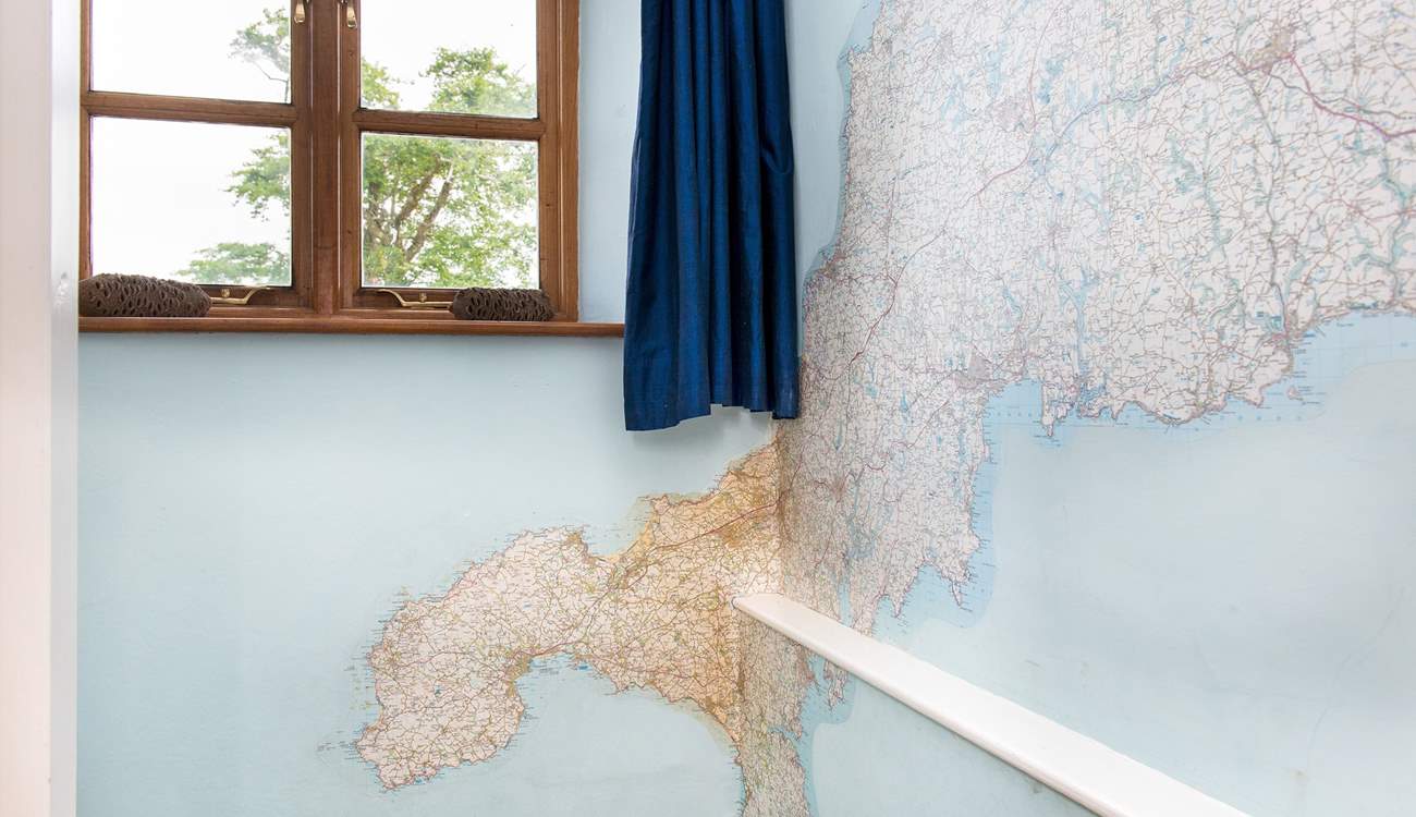 There's a terrific oversized map in the stairwell.