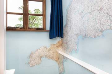 There's a terrific oversized map in the stairwell.