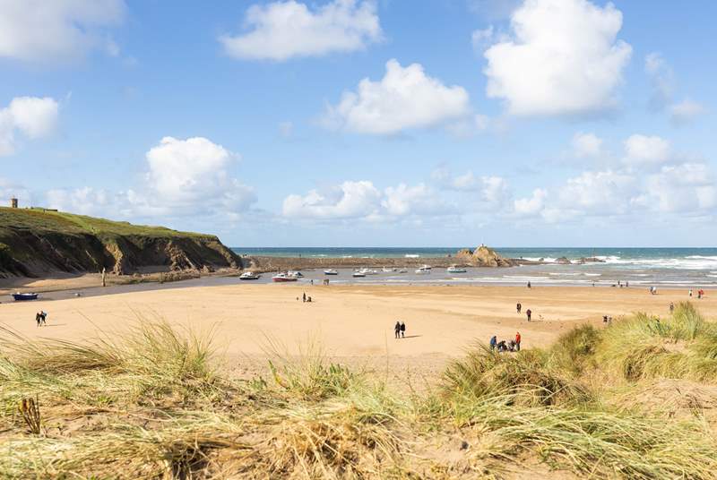 The north coast has some fabulous beaches, this is Bude.