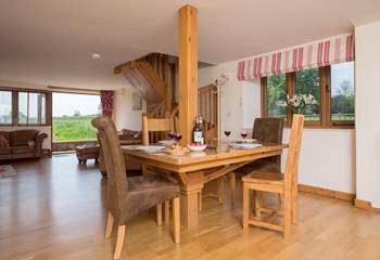 The open plan ground floor is spacious, bright and has French windows opening out to the garden.