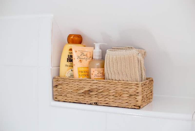 You will find a little basket of treats in the bathroom.