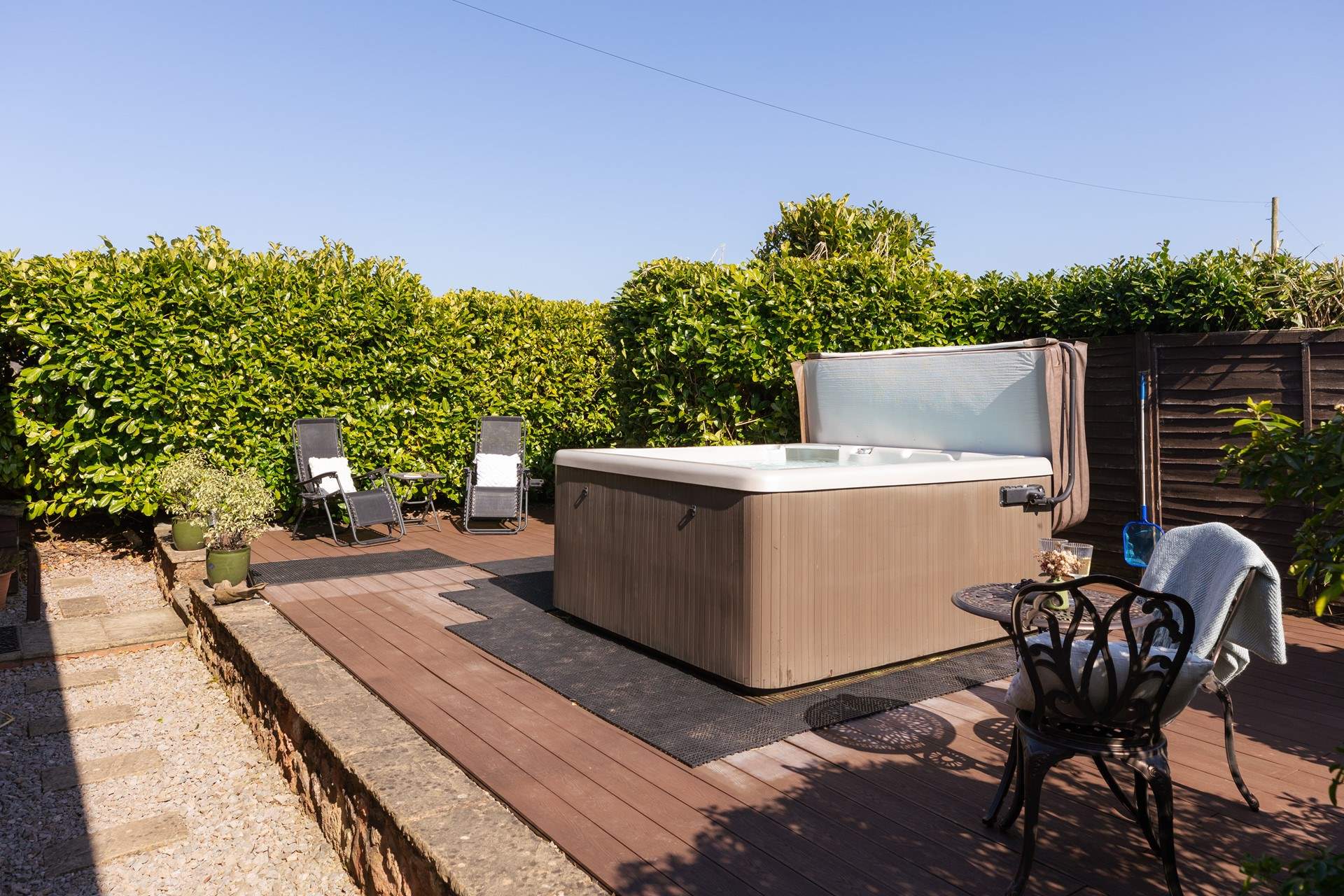 Your private hot tub, perfect for rejuvenating tired legs after long country walks.