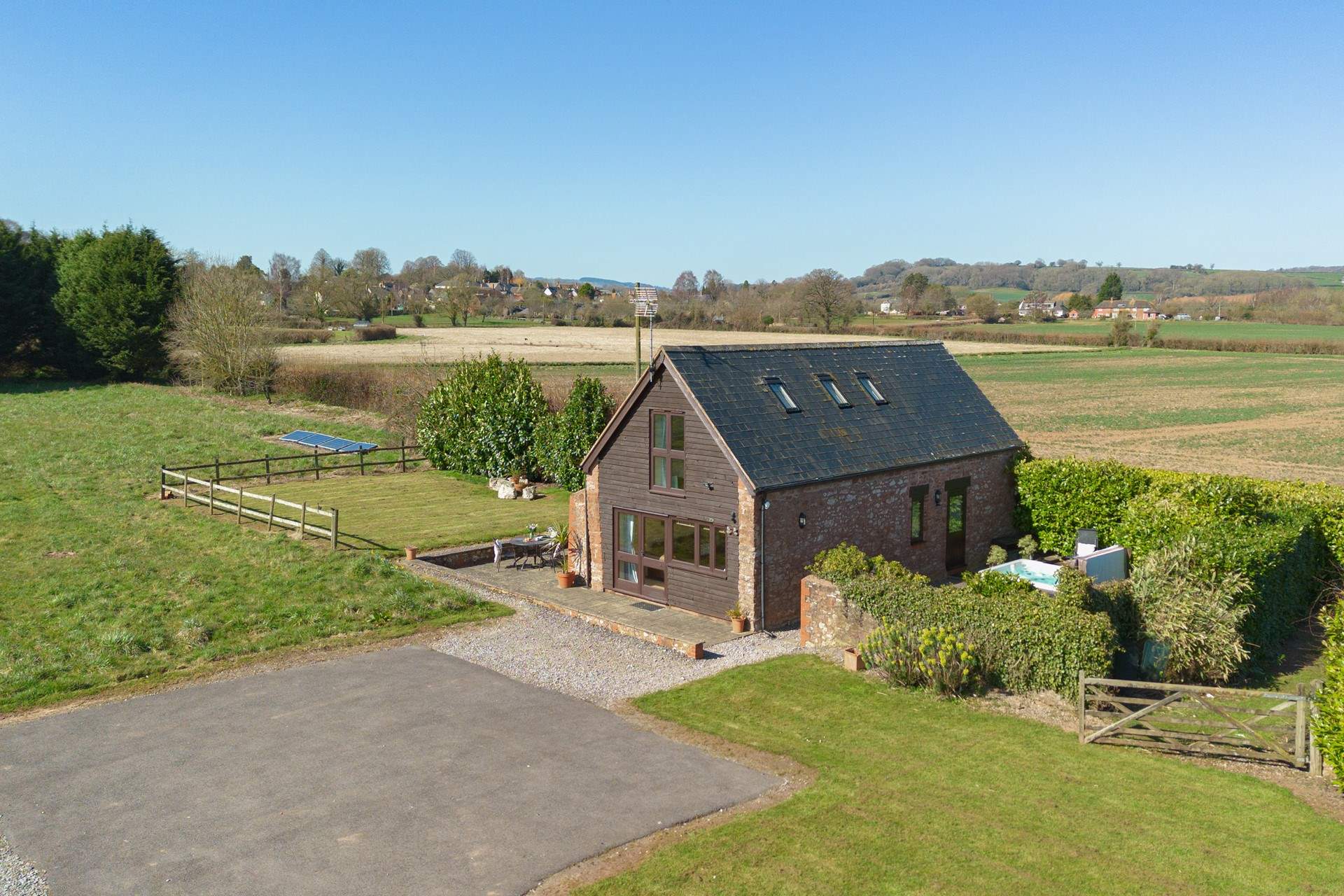 Bumble Bee Barn is surrounded by glorious Somerset countryside and is very private.