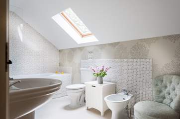 The bathroom is very spacious.