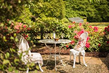 Relax outside in the sun with a well-deserved drink or morning coffee.