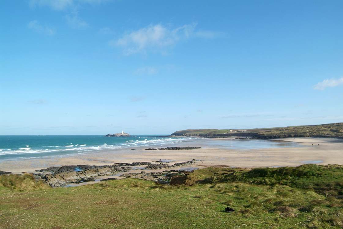 The fabulous beach at Gwithian, looking towards Godrevy lighthouse.