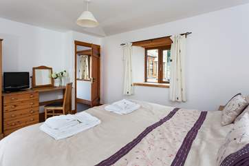 Bedroom 2 is on the ground floor and also has lovely views.
