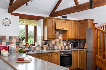 The kitchen is very well-equipped.