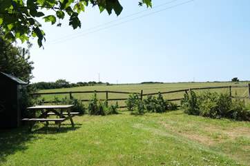 The private parking-area is also the best place to sit and watch the sun go down!