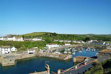 The lovely view of Porthleven as you approach the village.