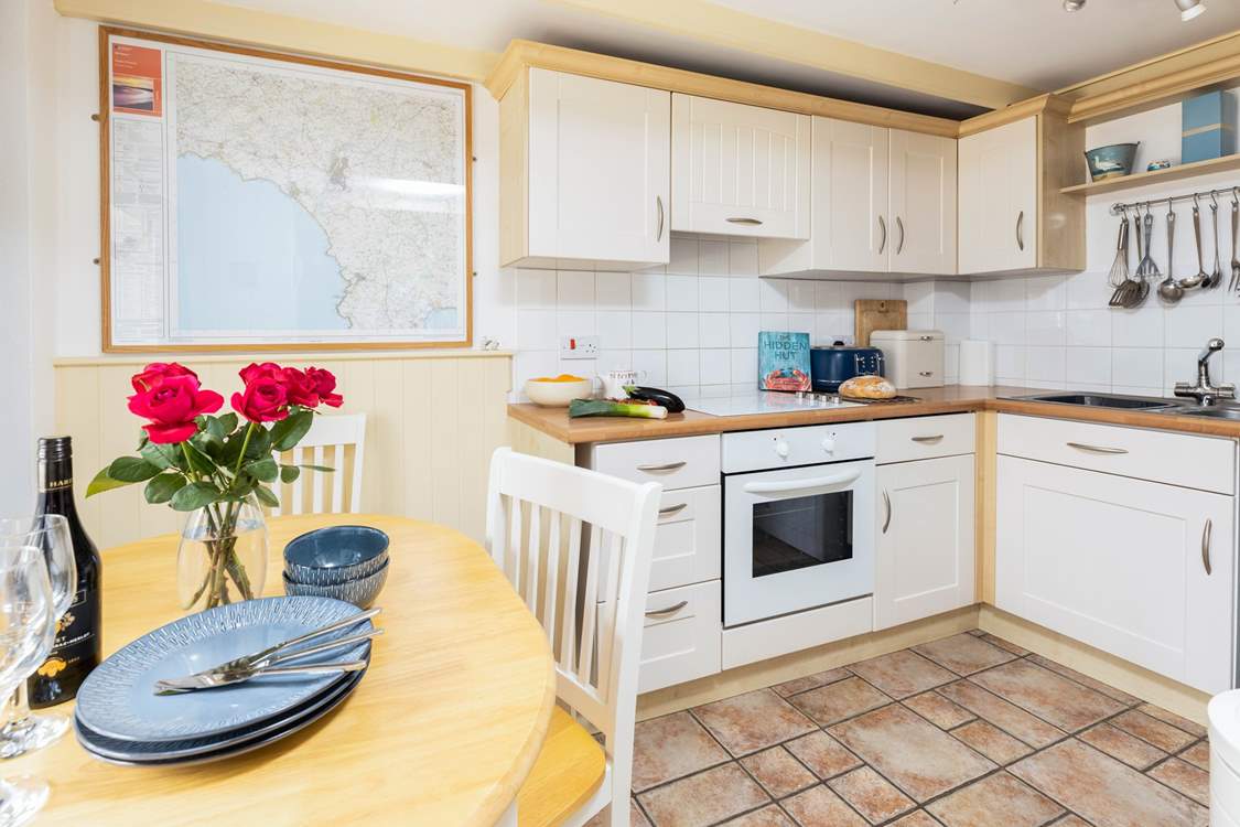 A lovely kitchen and dining-area for the two of you (a new kitchen has been installed and photographs to follow).