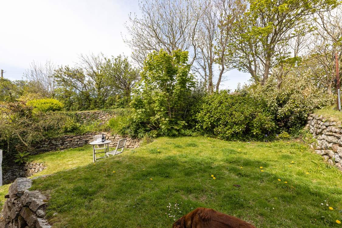 The terraced garden.