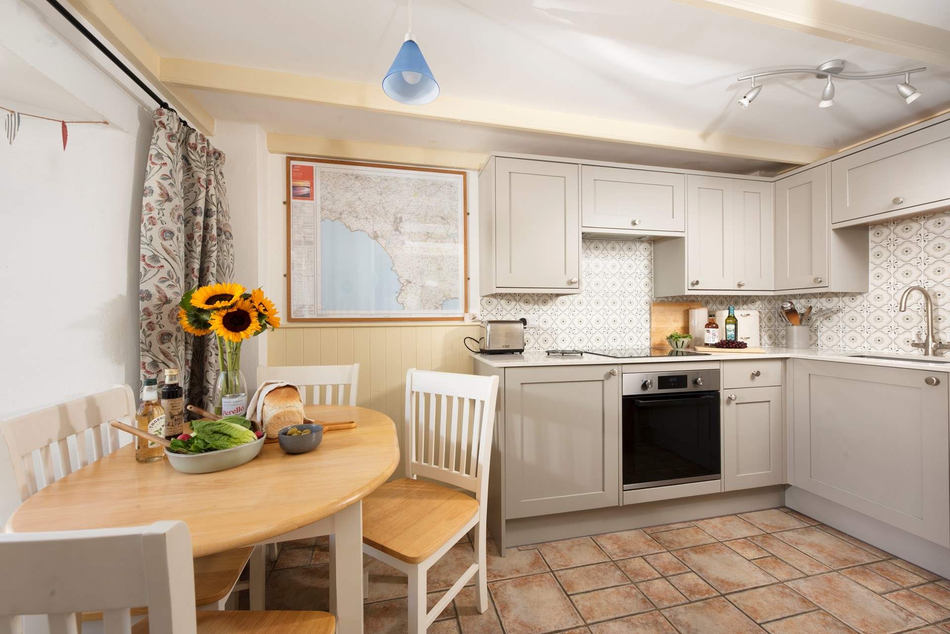 The open plan kitchen diner is just off the sitting room.