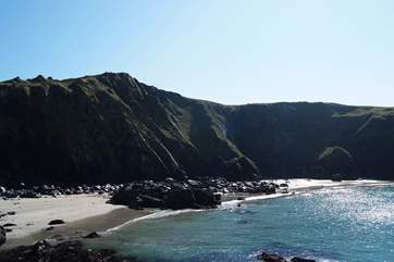 As the water recedes, enticing sandy coves appear beyond the harbour - but you will need to watch out for the incoming tide!