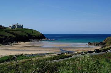 Along the coast towards Porthleven lies beautiful Poldhu Cove, the next sandy beach after Polurrian.